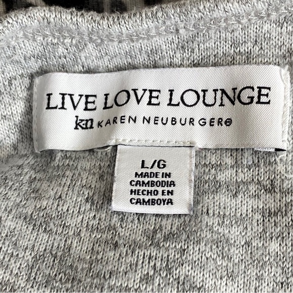 LIVE LOVE LOUNGE Karen Neuburger soft comfy animal print tank top scoop neck L - Picture 5 of 7